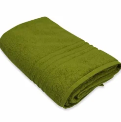 Ręcznik frotte 100x150cm 100% bawełna zielony ozdobiony tasiemką