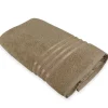 Ręcznik frotte 50x90cm 100% bawełna beżowy ozdobiony tasiemką