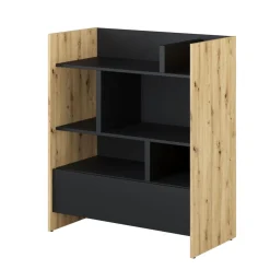 REGAŁ BC-25 DO PÓŁKOTAPCZANU CZARNY / DĄB ARTISAN 92x108 BED CONCEPT Lenart