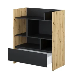 REGAŁ BC-25 DO PÓŁKOTAPCZANU CZARNY / DĄB ARTISAN 92x108 BED CONCEPT Lenart