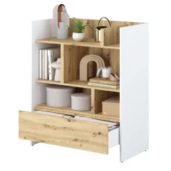 REGAŁ BC-25 DO PÓŁKOTAPCZANU DĄB ARTISAN / BIAŁY 92x108 BED CONCEPT Lenart
