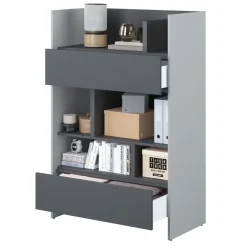 REGAŁ BC-26 DO PÓŁKOTAPCZANU GRAFITOWY / SZARY 92x138 BED CONCEPT Lenart
