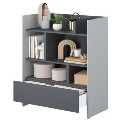REGAŁ BC-25 DO PÓŁKOTAPCZANU GRAFITOWY / SZARY 92x108 BED CONCEPT Lenart