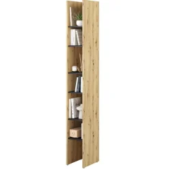 REGAŁ Z PÓŁKAMI BC-24 DO PÓŁKOTAPCZANU CZARNY / DĄB ARTISAN 27x218 BED CONCEPT Lenart