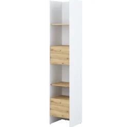 REGAŁ Z SZAFKĄ I PÓŁKAMI BC-23 DO PÓŁKOTAPCZANU DĄB ARTISAN / BIAŁY 44x218 BED CONCEPT Lenart
