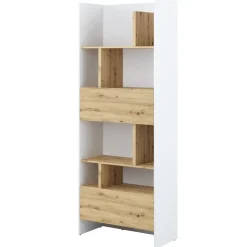 REGAŁ Z SZAFKĄ I PÓŁKAMI BC-22 DO PÓŁKOTAPCZANU DĄB ARTISAN / BIAŁY 84x218 BED CONCEPT Lenart