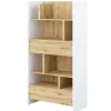REGAŁ Z SZUFLADAMI BC-28 DO PÓŁKOTAPCZANU DĄB ARTISAN / BIAŁY 92x178 BED CONCEPT Lenart