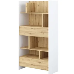 REGAŁ Z SZUFLADAMI BC-28 DO PÓŁKOTAPCZANU DĄB ARTISAN / BIAŁY 92x178 BED CONCEPT Lenart