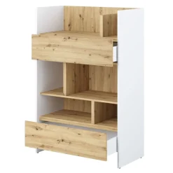 REGAŁ Z SZUFLADAMI BC-26 DO PÓŁKOTAPCZANU DĄB ARTISAN / BIAŁY 92x138 BED CONCEPT Lenart