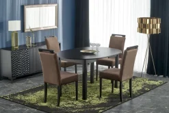 RINGO stół kolor blat czarny, nogi - czarny (102-142x102x76 cm) (2p=1szt)1 sztuka