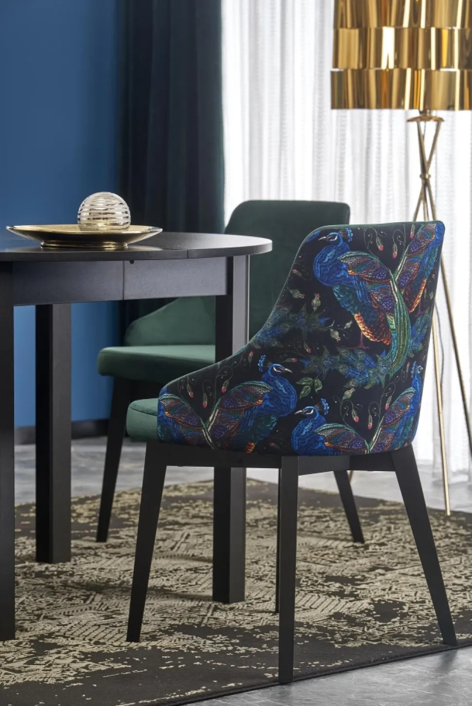 RINGO stół kolor blat czarny, nogi - czarny (102-142x102x76 cm) (2p=1szt)1 sztuka