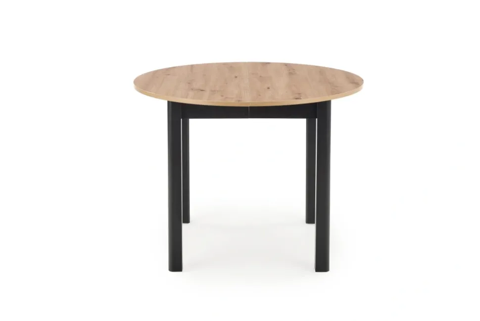 RINGO stół kolor blat dąb artisan, nogi - czarny (102-142x102x76 cm) (2p=1szt)1 sztuka