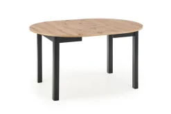 RINGO stół kolor blat dąb artisan, nogi - czarny (102-142x102x76 cm) (2p=1szt)1 sztuka