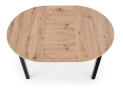 RINGO stół kolor blat dąb artisan, nogi - czarny (102-142x102x76 cm) (2p=1szt)1 sztuka
