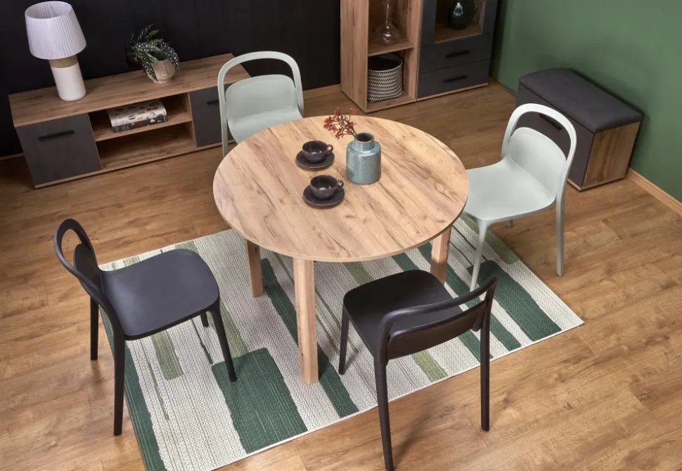 RINGO stół kolor blat dąb craft, nogi - dąb craft (102-142x102x76 cm) (2p=1szt)1 sztuka