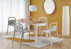 RINGO stół kolor blat dąb craft, nogi - biały (102-142x102x76 cm) (2p=1szt)1 sztuka