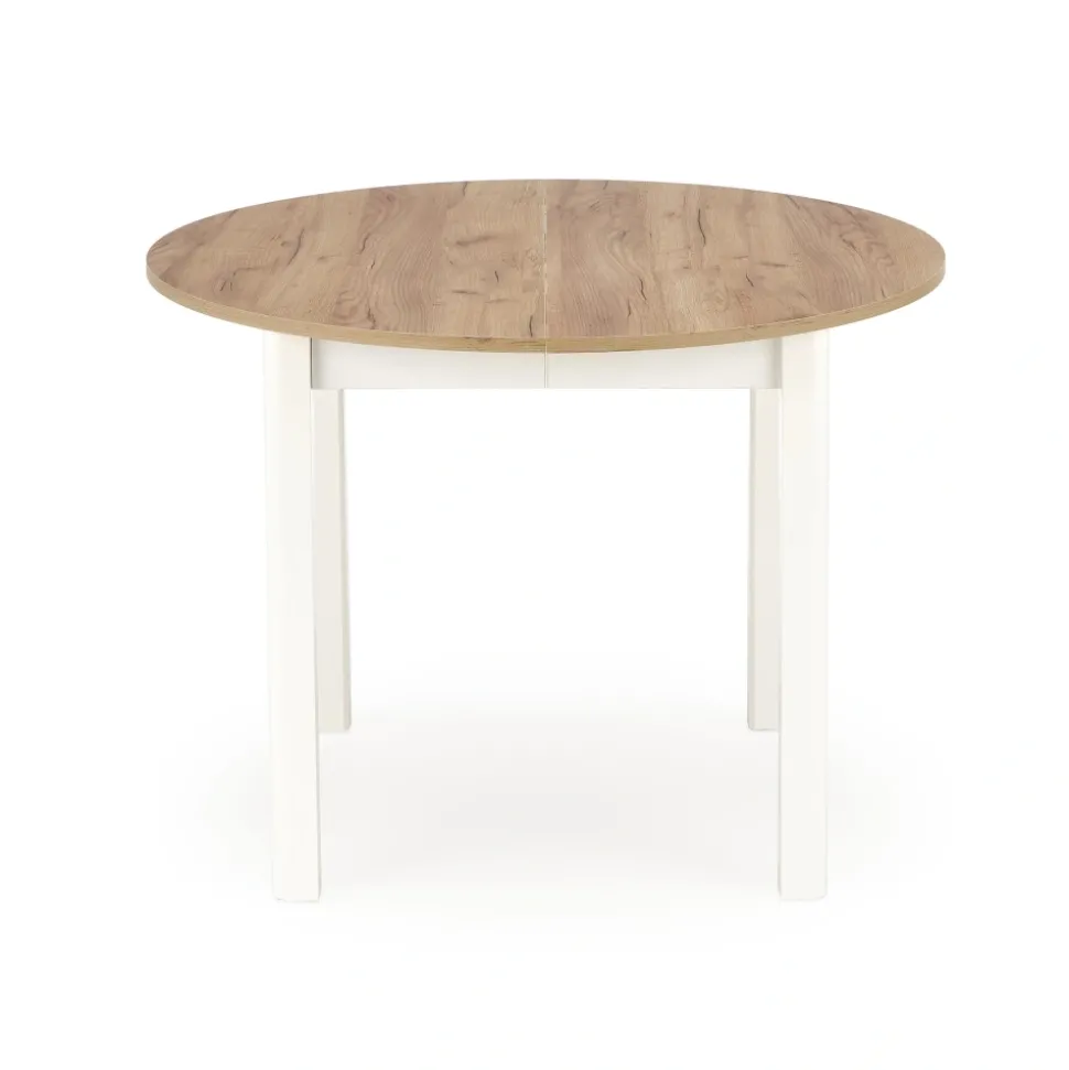 RINGO stół kolor blat dąb craft, nogi - biały (102-142x102x76 cm) (2p=1szt)1 sztuka