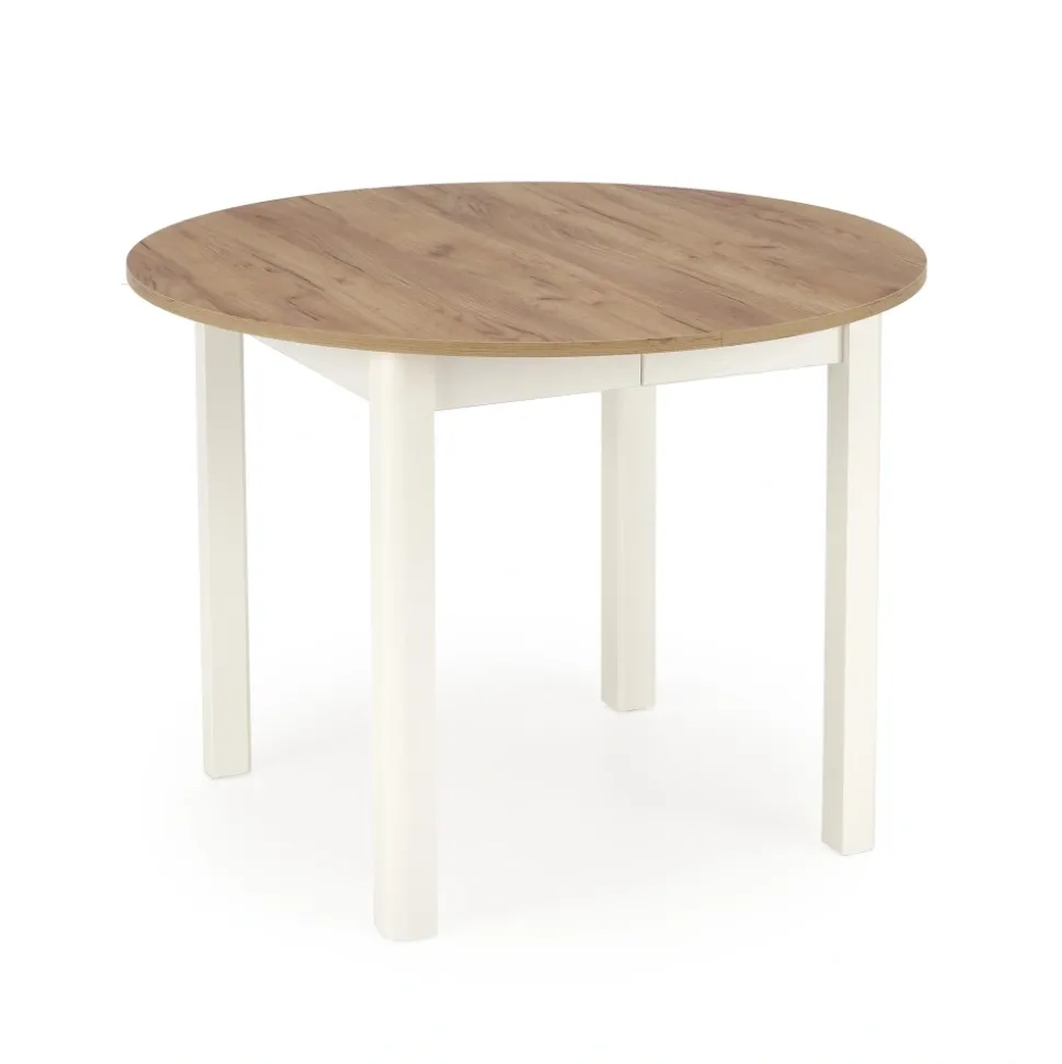 RINGO stół kolor blat dąb craft, nogi - biały (102-142x102x76 cm) (2p=1szt)1 sztuka