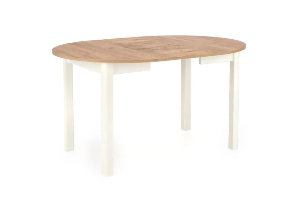 RINGO stół kolor blat dąb craft, nogi - biały (102-142x102x76 cm) (2p=1szt)1 sztuka