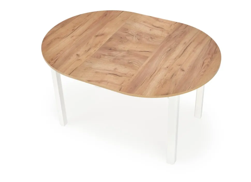 RINGO stół kolor blat dąb craft, nogi - biały (102-142x102x76 cm) (2p=1szt)1 sztuka