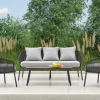 ROCCA zestaw ogrodowy ( sofa + fotel 2x + ława ), ciemny popiel / jasny popiel (1p=1szt)1 sztuka