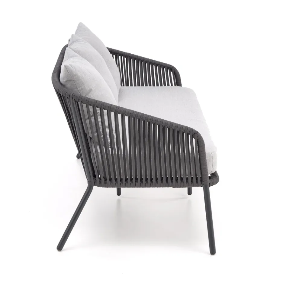 ROCCA zestaw ogrodowy ( sofa + fotel 2x + ława ), ciemny popiel / jasny popiel (1p=1szt)1 sztuka