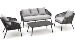 ROCCA zestaw ogrodowy ( sofa + fotel 2x + ława ), ciemny popiel / jasny popiel (1p=1szt)1 sztuka