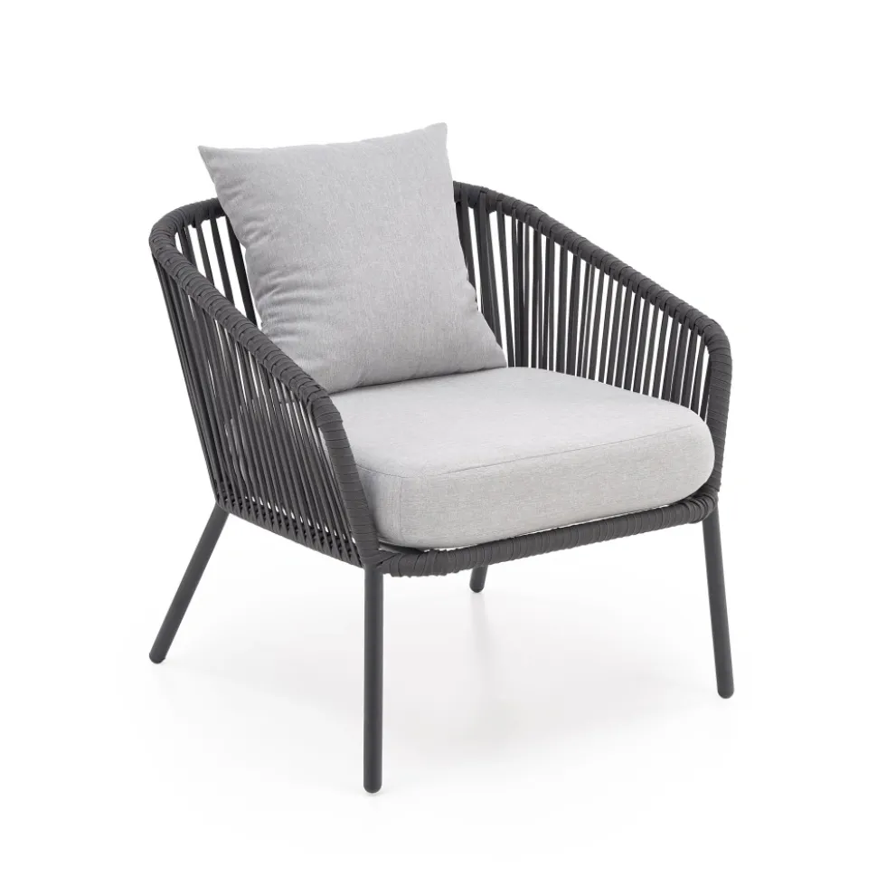 ROCCA zestaw ogrodowy ( sofa + fotel 2x + ława ), ciemny popiel / jasny popiel (1p=1szt)1 sztuka