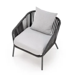 ROCCA zestaw ogrodowy ( sofa + fotel 2x + ława ), ciemny popiel / jasny popiel (1p=1szt)1 sztuka