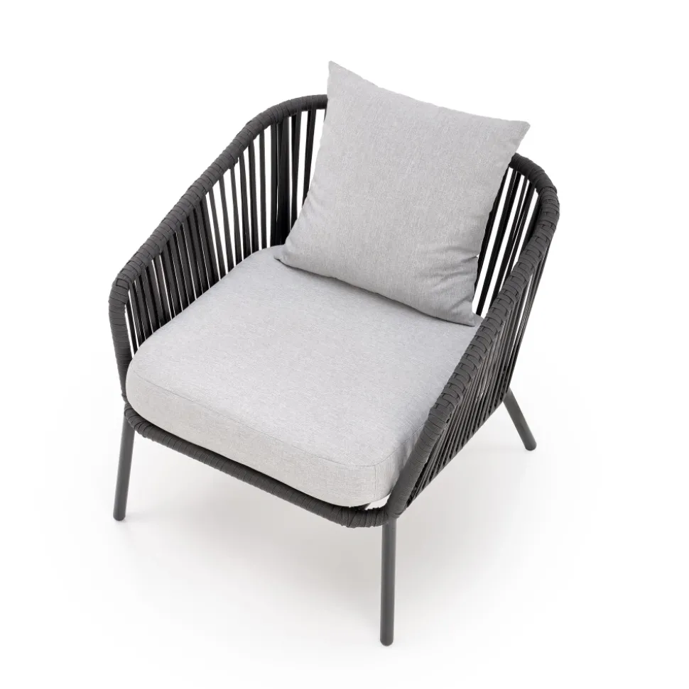 ROCCA zestaw ogrodowy ( sofa + fotel 2x + ława ), ciemny popiel / jasny popiel (1p=1szt)1 sztuka