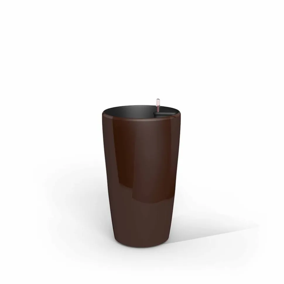 Ronda elegancka donica w kolorze mocha z wkładem nawadniającym 33x33x57