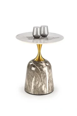 ROSA ława biały marmur / popielaty marmur / złoty (2p=1szt)1 sztuka