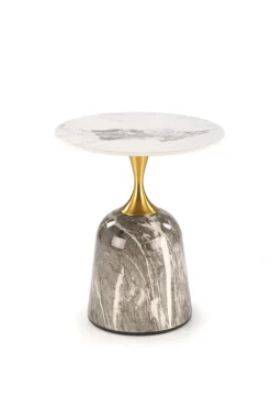 ROSA ława biały marmur / popielaty marmur / złoty (2p=1szt)1 sztuka