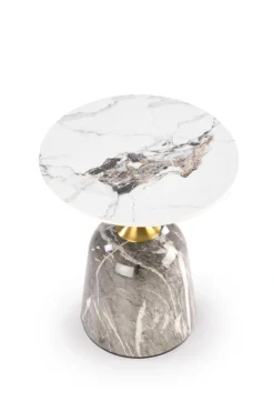ROSA ława biały marmur / popielaty marmur / złoty (2p=1szt)1 sztuka