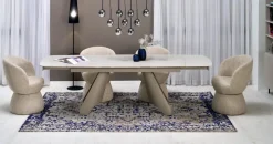 SALIX stół rozkładany, trawertyn / kaszmir (2p=1szt)1 sztuka