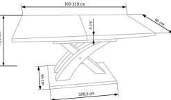 SANDOR 2 stół biały (3p=1szt)1 sztuka