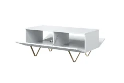 SCALIA ŁAWA 120 2K - biały mat / złote nogi