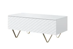 SCALIA ŁAWA 120 2K - biały mat / złote nogi