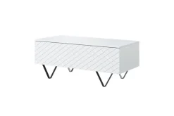 SCALIA ŁAWA 120 2K - biały mat / czarne nogi
