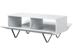 SCALIA ŁAWA 120 2K - biały mat / czarne nogi