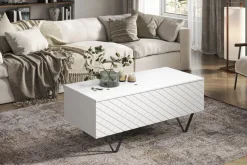 SCALIA ŁAWA 120 2K - biały mat / czarne nogi