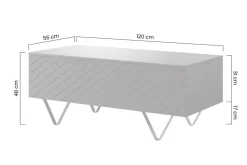 SCALIA ŁAWA 120 2K - biały mat / czarne nogi