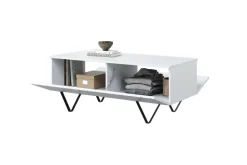 SCALIA ŁAWA 120 2K - biały mat / czarne nogi