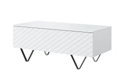 SCALIA ŁAWA 120 2K - biały mat / czarne nogi