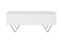 SCALIA ŁAWA 120 2K - biały mat / czarne nogi