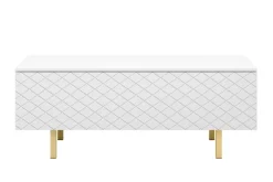 SCALIA II ŁAWA 120 2K - biały mat / złote nogi