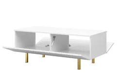 SCALIA II ŁAWA 120 2K - biały mat / złote nogi