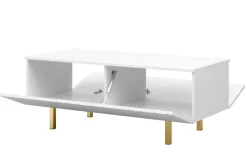 SCALIA II ŁAWA 120 2K - biały mat / złote nogi