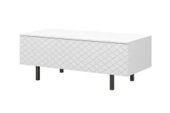 SCALIA II ŁAWA 120 2K - biały mat / czarne nogi