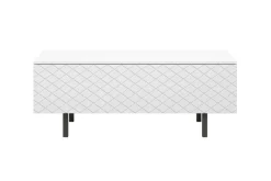 SCALIA II ŁAWA 120 2K - biały mat / czarne nogi